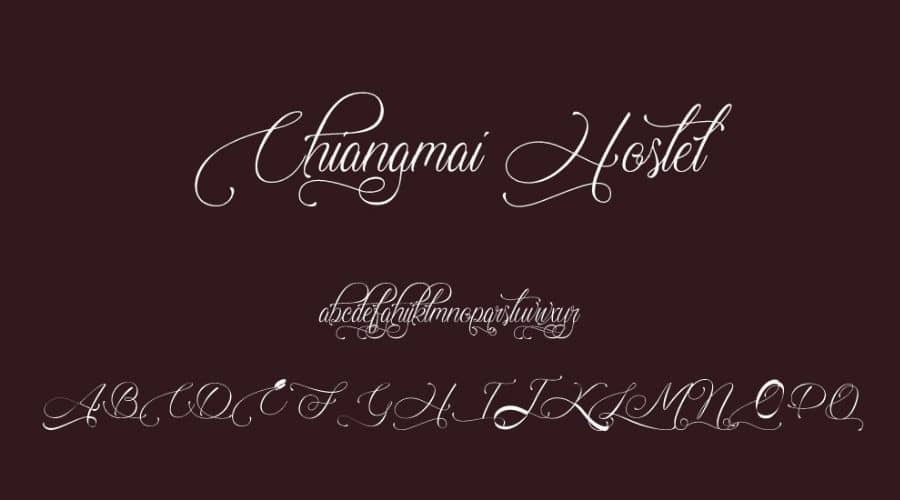 Chiangmai Hostel Font Free Download