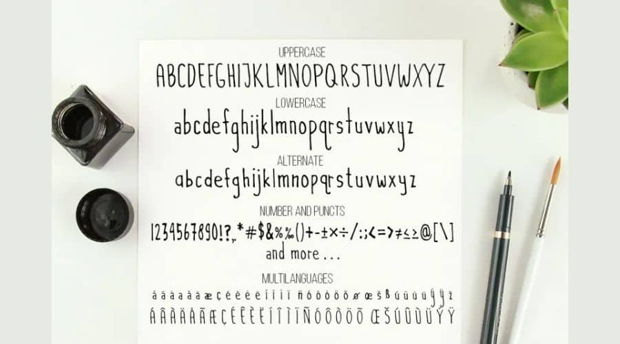 Flamingos Handwritten Font View