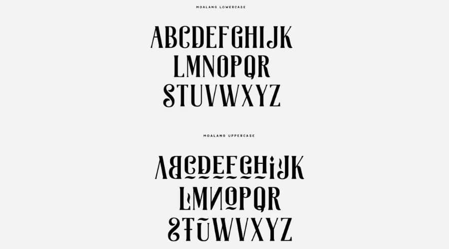 Moalang Typeface View