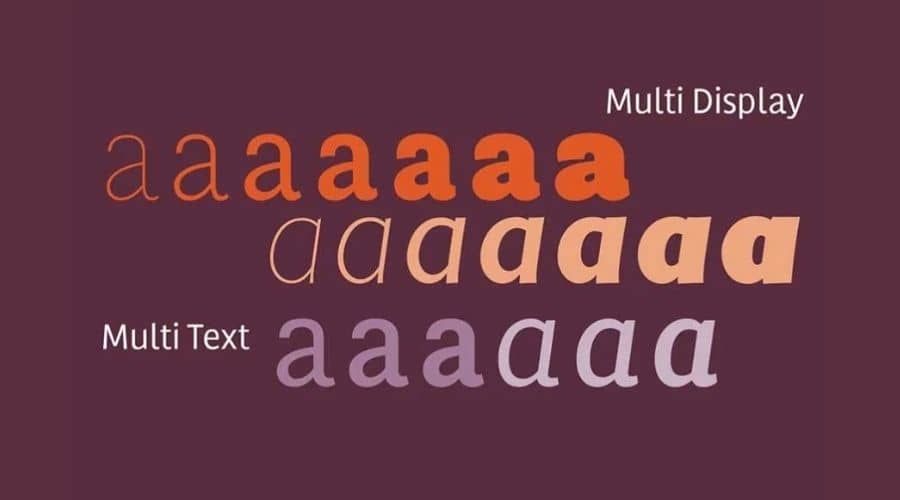 Multi Font Family View