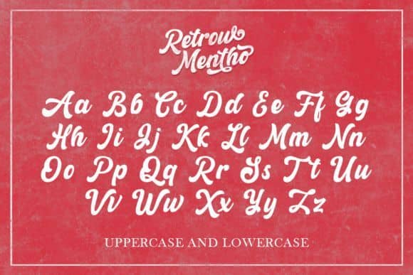 Retrow Mentho Retro Script Font View 1