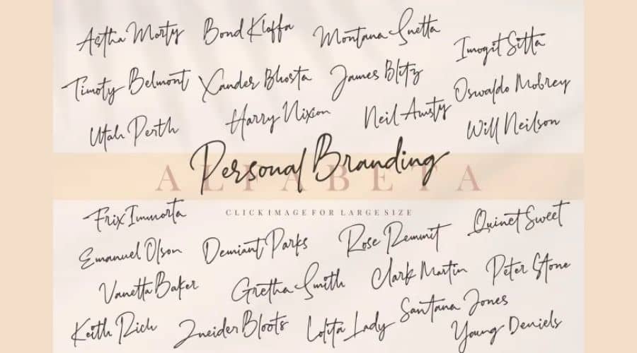 Stylish Classy Script Font View