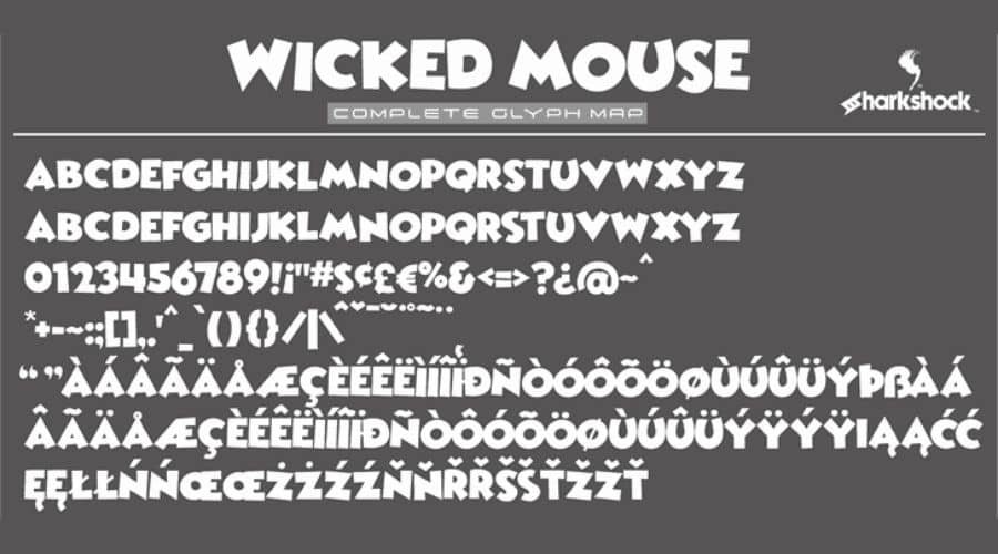 Wicked Mouse font View