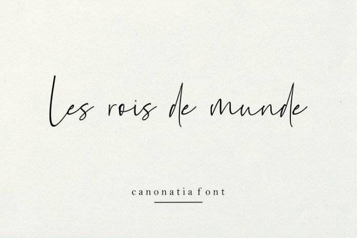 Canonatia Handwritten Font View