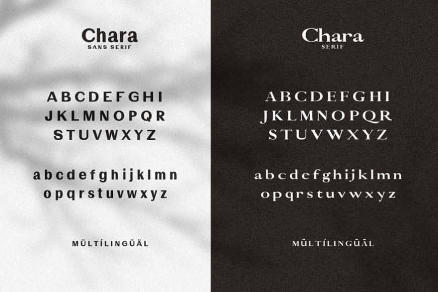 Chara Sans Serif & Serif Font Duo View