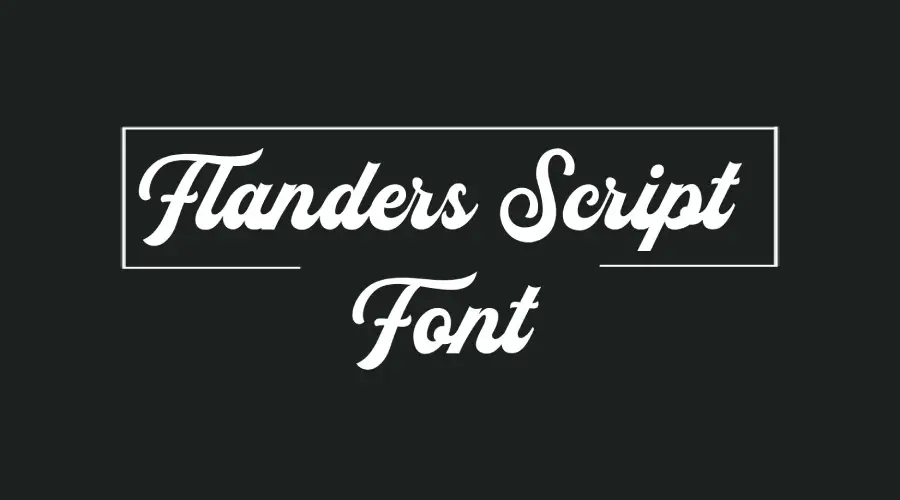 Flanders-Script-Font Flanders Script Font