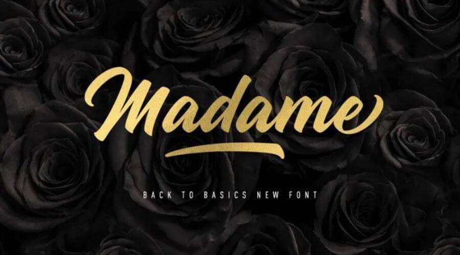 Madame Script Font font preview