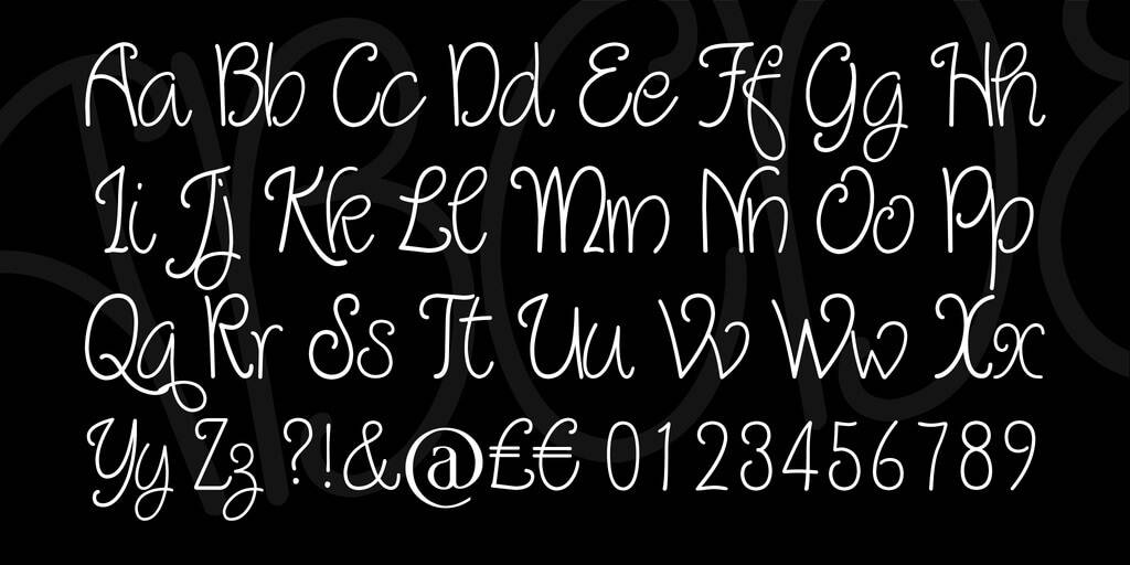 Quirlycues Font View