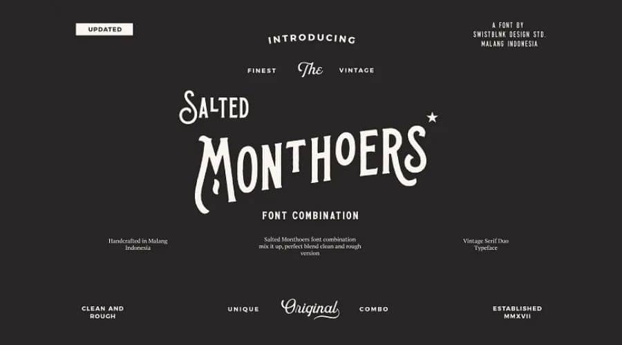 Salted Monthoers Typeface Download Salted Monthoers Typeface Download