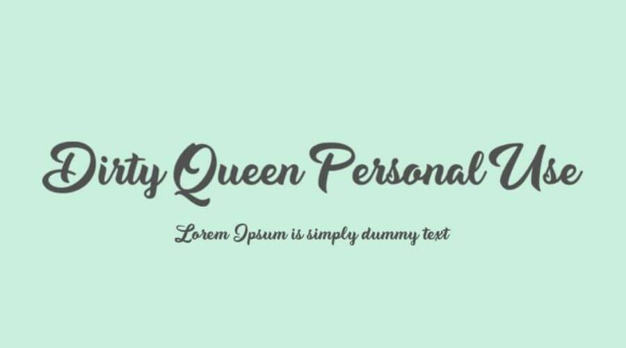 Dirty Queen Font View Dirty Queen Font View