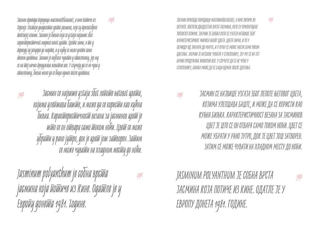 Jasminum Handwriting Font View