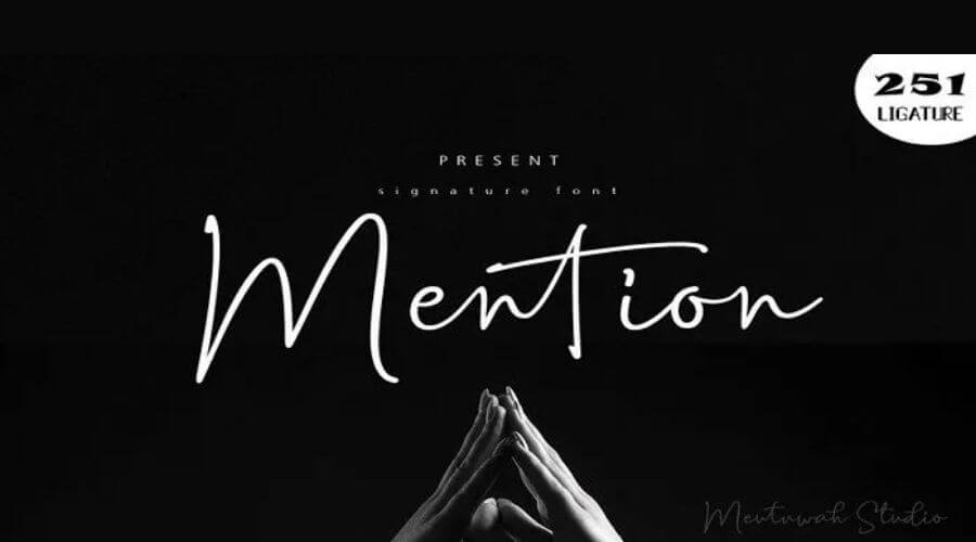Mention Signature Font Download