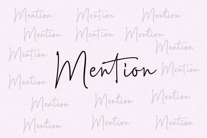 Mention Signature Font View