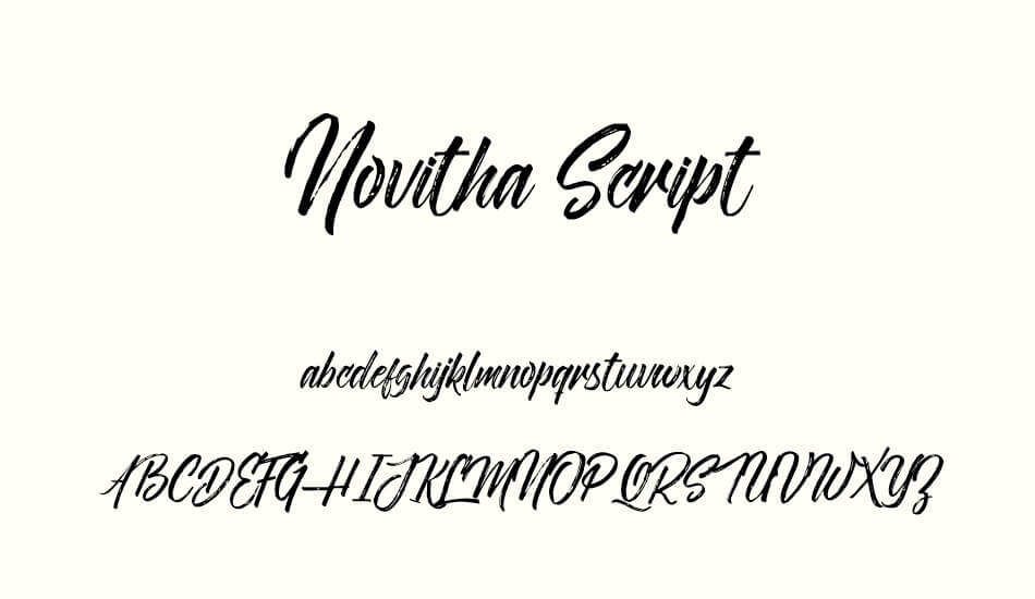 Novitha Script Font View