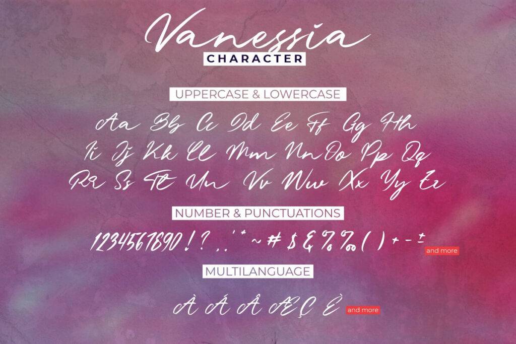 Vanessia Font View