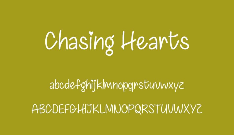 Chasing Hearts Font View
