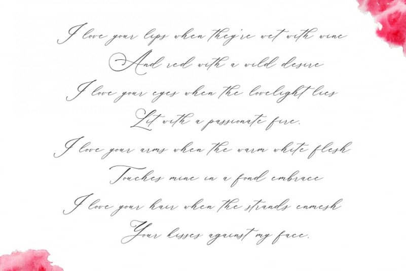 Planolla Calligraphy Font View