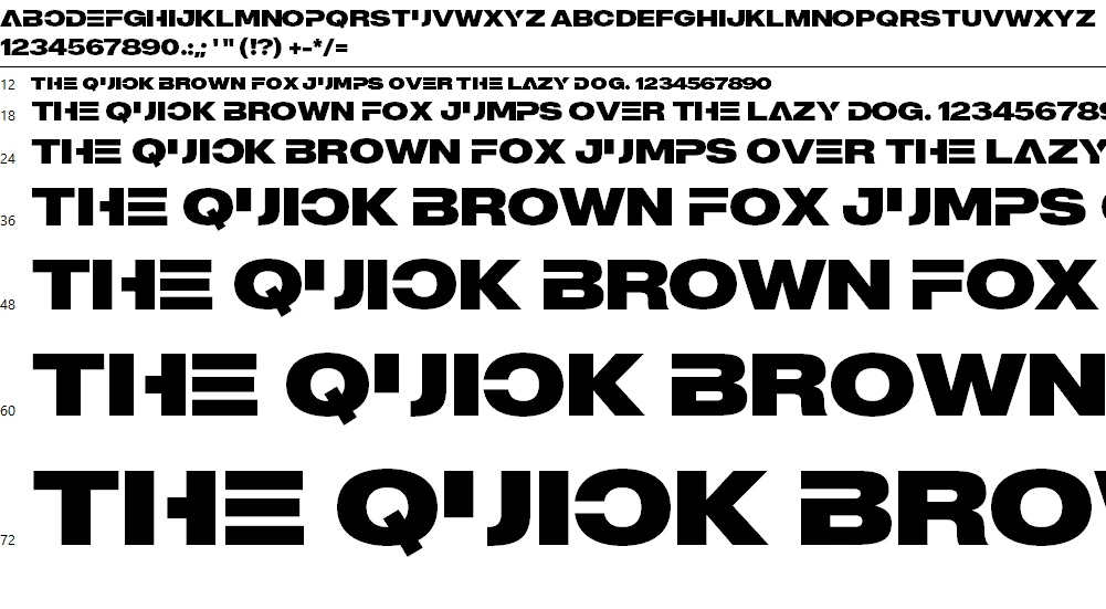 MADE Outer Sans Font Family Character map