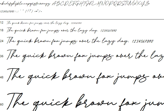 Visual Hollow Font Duo Character map