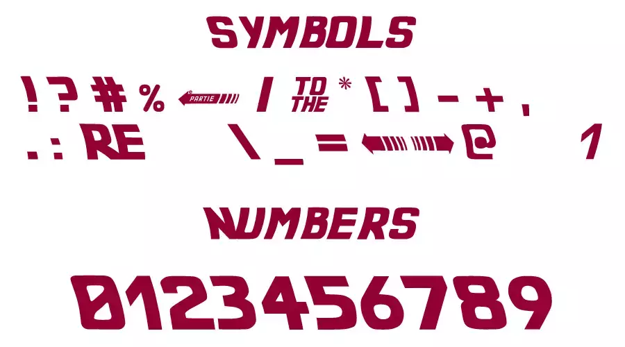Back to the Future Font Symbols