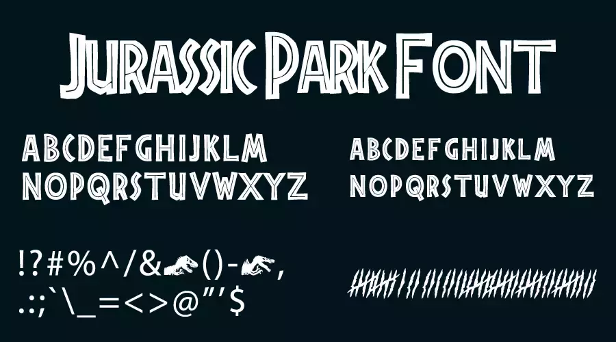 Jurassic Park Font View