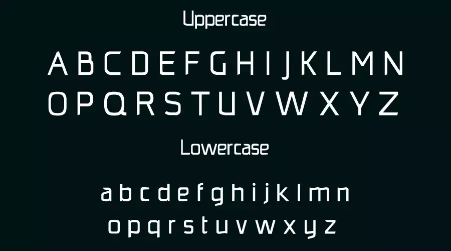 Monopoly Font Character map View