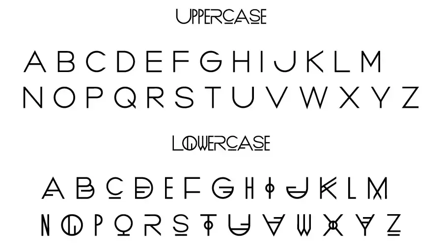 Bordeaux Font Chareacter map