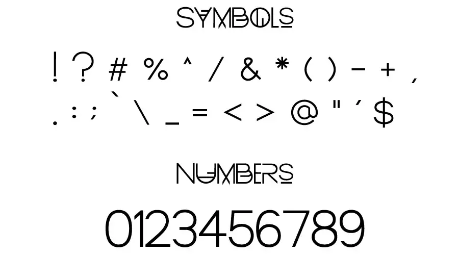 Bordeaux Font Symbols