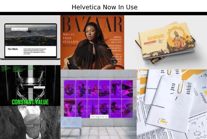 Helvetica Now in Use