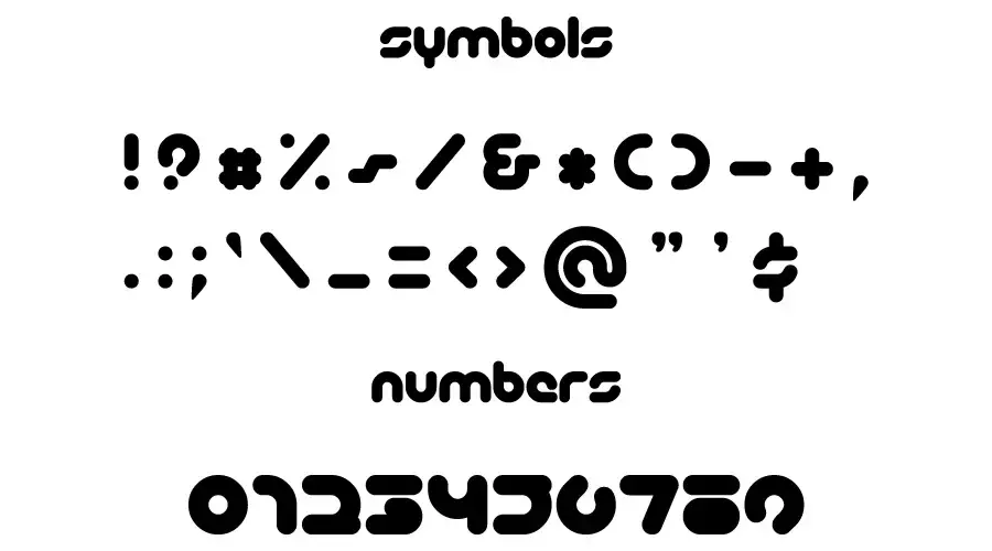 PICOB Character Symbols