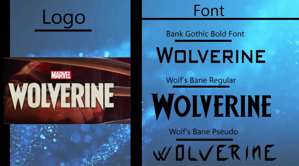 Wolverine Logo Font vs Wolverine Fonts