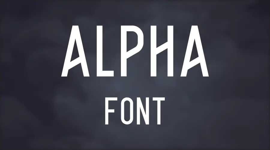 Alpha Font