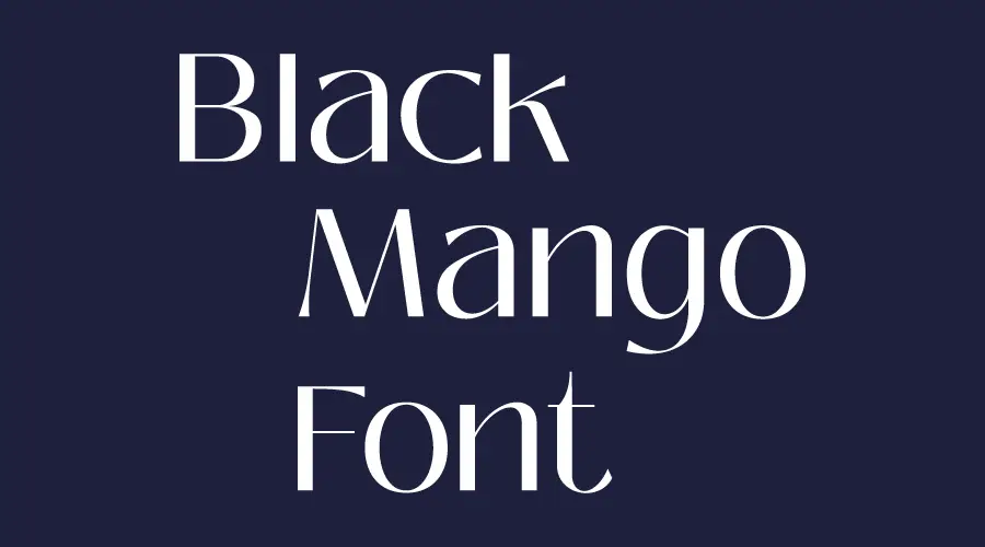 Black Mango Font