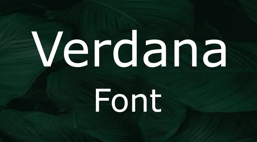 Verdana Font