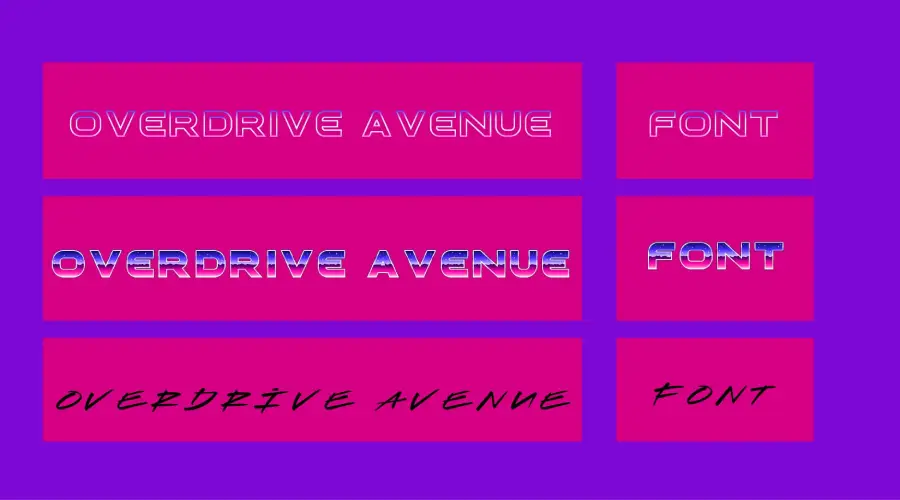 Overdrive Avenue Font