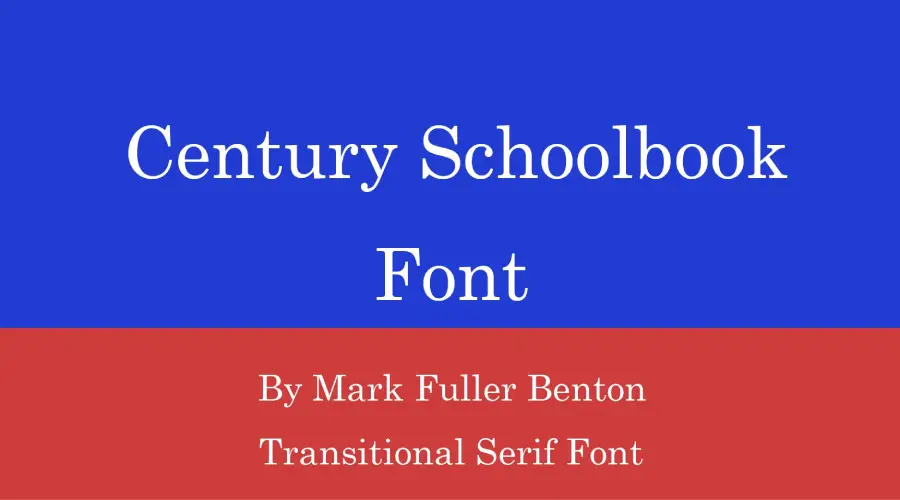 Century Schoolbook Font