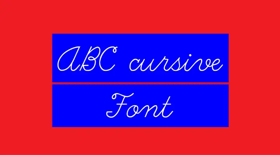 ABC Cursive font