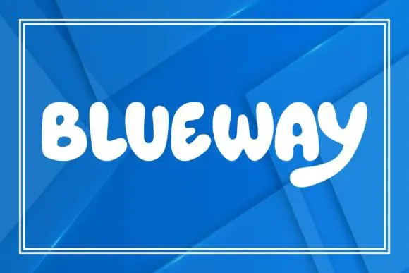 Blueway font sample