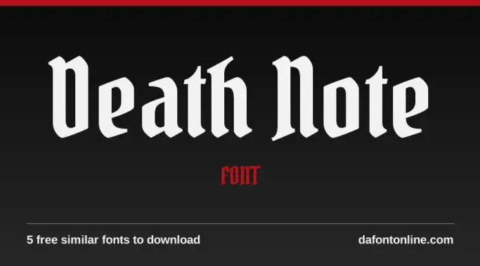 Death Note Font death note font