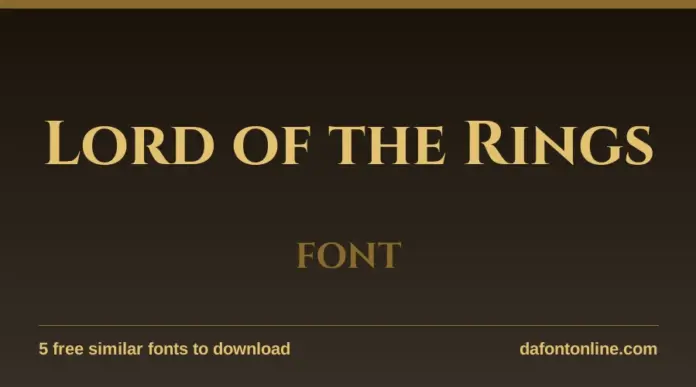 lord of the rings font