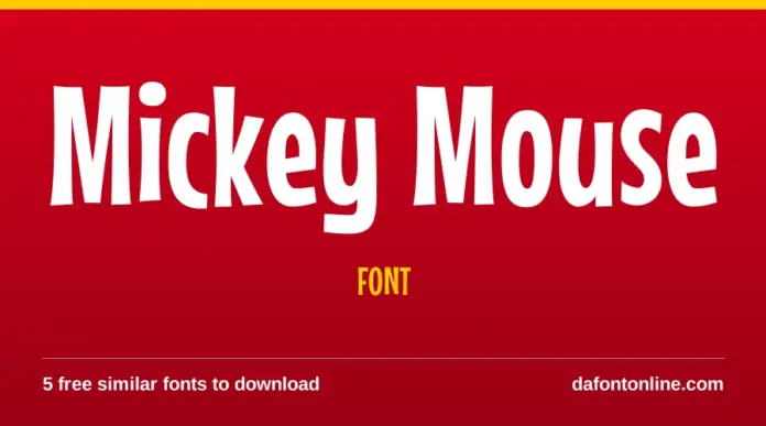 Mickey Mouse Font mickey mouse font